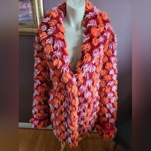 Groggy Orange & Pink Shag Coat